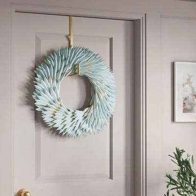 All Categories Goods Aqua Preserved Palm Wreath, Round, Indoor Wall Decor Dried Leaf Design By Threshold Aqua Preserved Palm Wreath, Round, Indoor Wall Decor Dried Leaf Design By Threshold