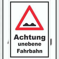 HB-Druck Schild Achtung unebene Fahrbahn A3 (297x420mm)