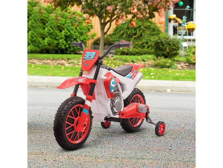 Moto Cross Électrique Enfant Roulettes Amovibles
