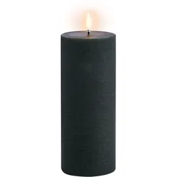 Uyuni LED Stumpenkerze 7,8x20cm rustic pine green