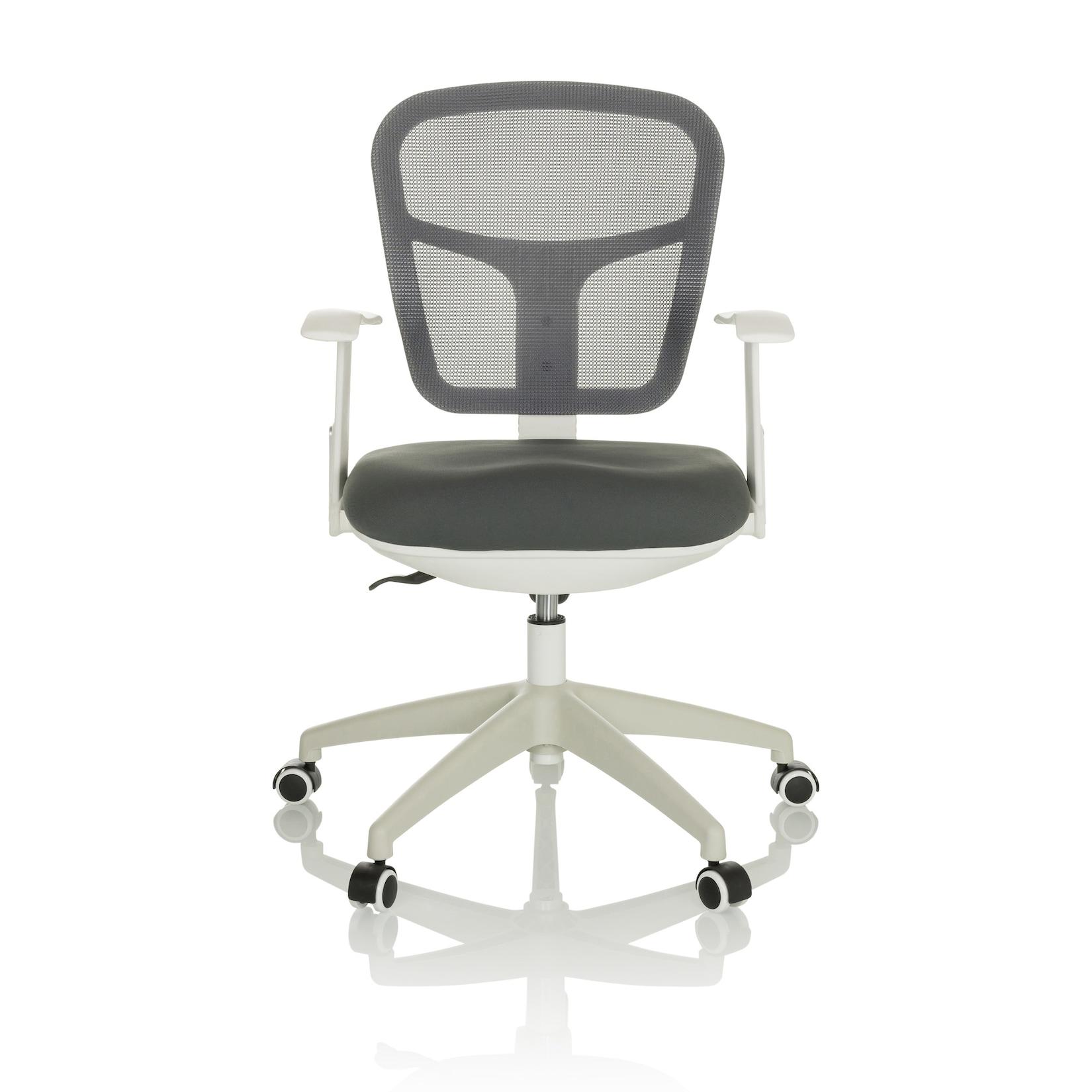 hjh OFFICE Home Office Bürostuhl TOP 108 W Stoff / Netzstoff mit Armlehnen