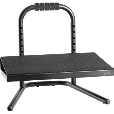 LogiLink EO0007 Fußstütze (B x T) 400 mm x 339 mm ergonomisch, höhenverstellbar, mit Schaumstoff-Belag Schwarz