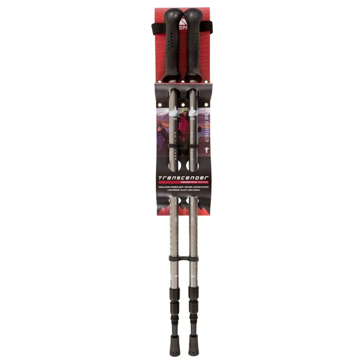 Trespass Transduo - 2 PC Walking Pole SET graphite (GRA) EACH UUACMIM30016_GRA_EACH