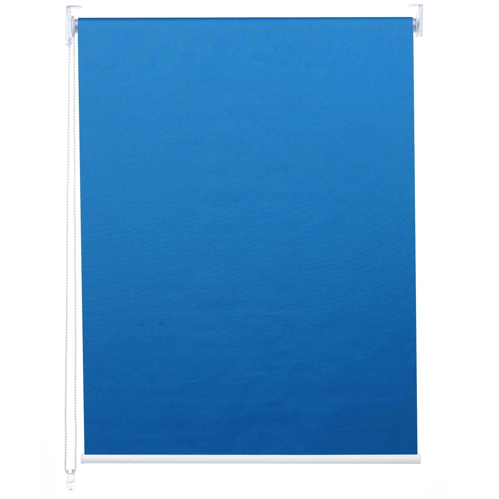 Rollo MCW-D52, Fensterrollo Seitenzugrollo Jalousie, Sonnenschutz Verdunkelung blickdicht 100x230cm ~ blau