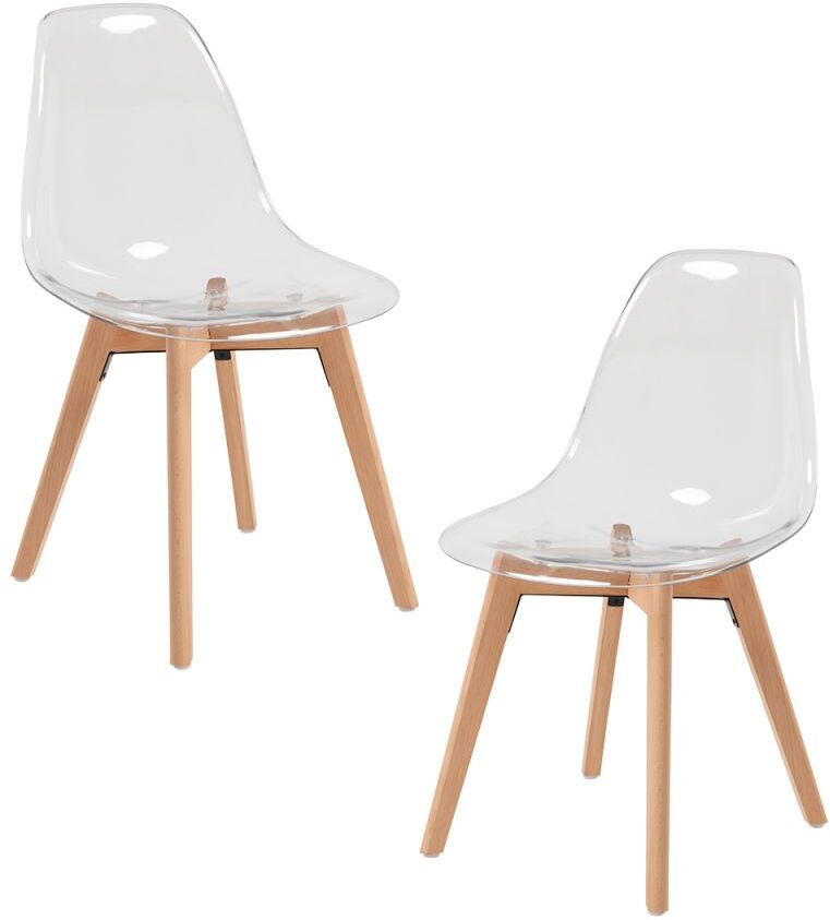 RegalosMiguel Pack 2 Sillas Kelen Transparentes