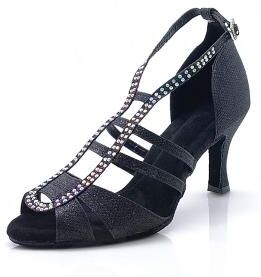 LightInthebox Women's White Latin Dance Heels - Strappy Ballroom Shoes for Salsa, Cha-Cha Rumba Practice