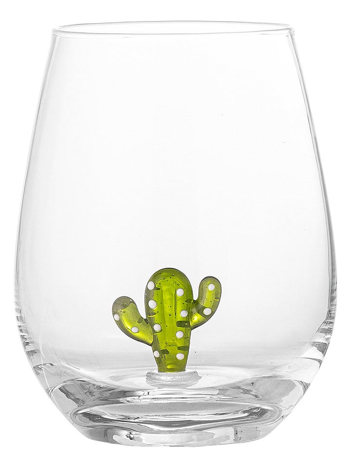 Bloomingville Trinkglas "Misa" in Transparent/ Grün - 560 ml - onesize