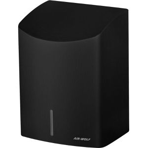 Air-Wolf Händetrockner Serie M, 10-427, Warmluft, schwarz, Infrarotsensor, vollautomatisch, 1600 Watt, aus Edelstahl