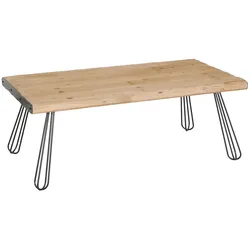 Décoshop26 - Industriell gestalteter Couchtisch aus Holz und Eisen 120 x 60 cm 04_0008440 04_0008440
