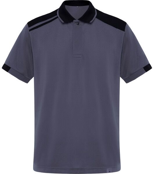 Polo manches courtes personnalisé antibactérien Samurai XXXL PLOMB/NOIR