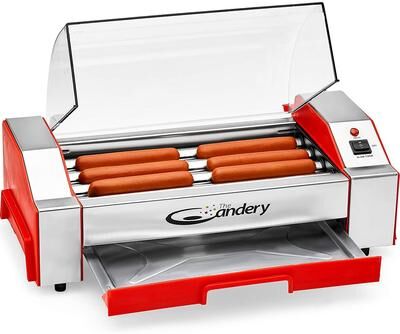 "Sorbus Nonstick Hot Dog Roller - Cooks up to 6 Hot Dogs - 12"" D x12"" W x 7"" H"