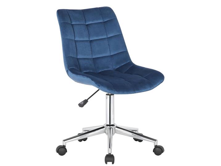 CLP Bürostuhl Medford Samt höhenverstellbar und drehbar Farbe blau