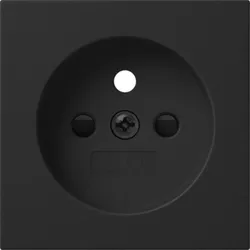 Gira Abdeckung. Steckdose Erdstift SH schwarz matt 4945005