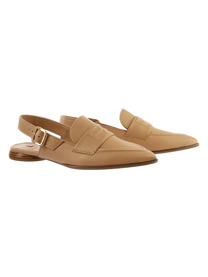 Högl Leder-Slingballerinas "Ginger" in Camel - 39