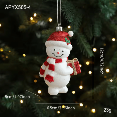 Inspire Picks Cute Christmas Tree Hanging Ornament Cartoon Holiday Pendant Decoration snowman