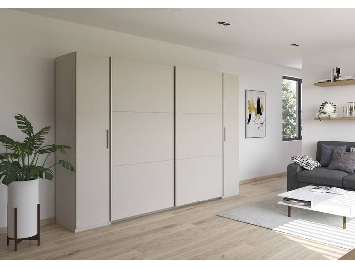 Kombischrank Kronach 311cm Beige/Kaschmir Silber