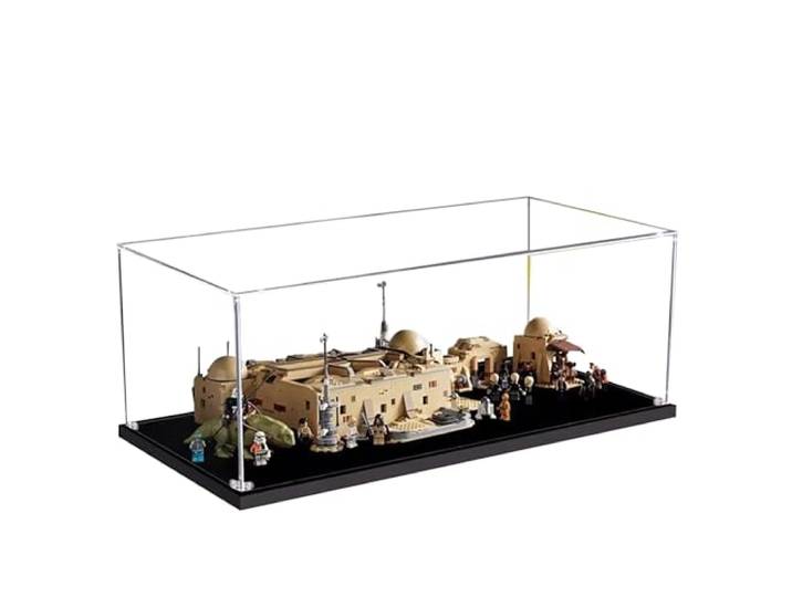 Acryl-Vitrine für Lego 75290 Mos Eisley Cantina Bar Modell, 3 mm staubdichte Schaukasten, Vitrine kompatibel mit Lego 75290 (Modell nicht im Lieferumfang enthalten) (transparente Konstruktion, 3 mm)