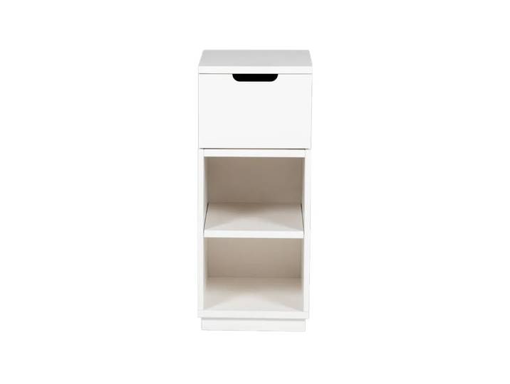 Mavis Table de chevet Aoko 72 cm 1 tiroir Blanc laqué