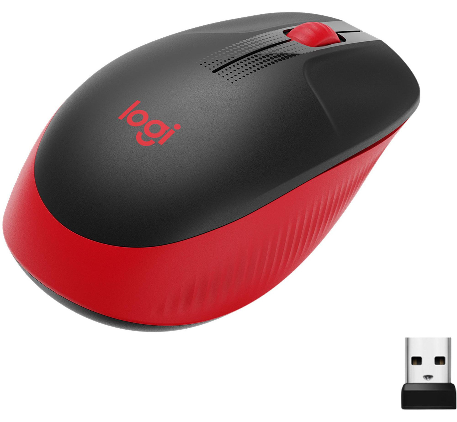 Logitech M190 draadloze muis, rood