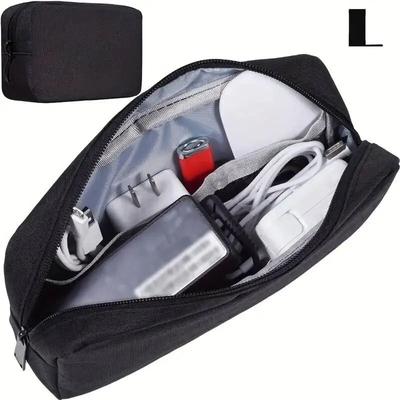 Travel Electronics And Cable Management Hub large Black
