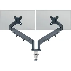 Leitz Ergo Platzsparender Dual Monitorarm (Tisch, 32", 9 kg), Monitor Halterung, Grau