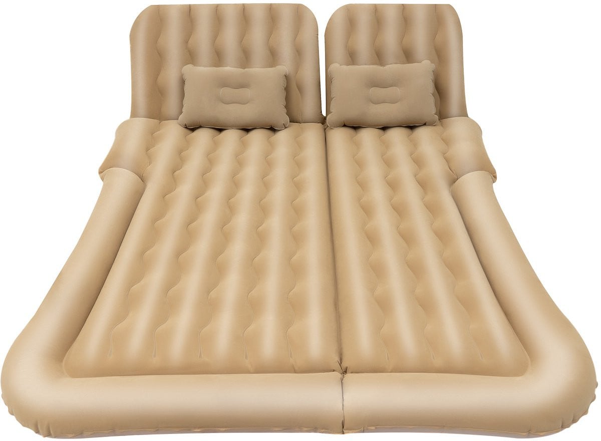 Jently opblaasbaar matras met pomp en kussen, beige