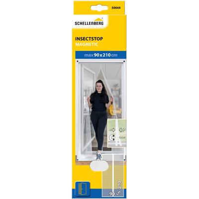 Insektenschutz-Vorhang SCHELLENBERG "Insect Stop Magnetic", Magnetvorhang für Balkontür und Terrassentür", weiß (rahmen: weiß gewebe: weiß), B:90cm H:210cm, Insektenschutzgitter, Fliegengitter ohne bohren, 90 x 210 cm oder 120 x 240 cm, weiß