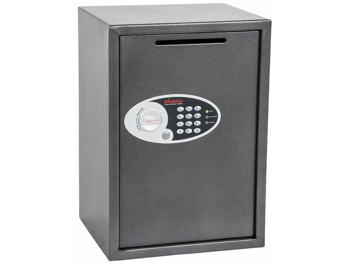 Phoenix Coffre-Fort de dépôt VELA 51 L serrure électronique + clé - Gris