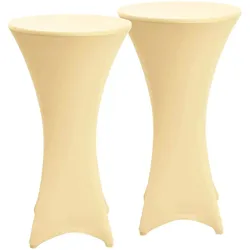 STEHTISCHHUSSE Stella Ø 80cm Creme (2tlg)