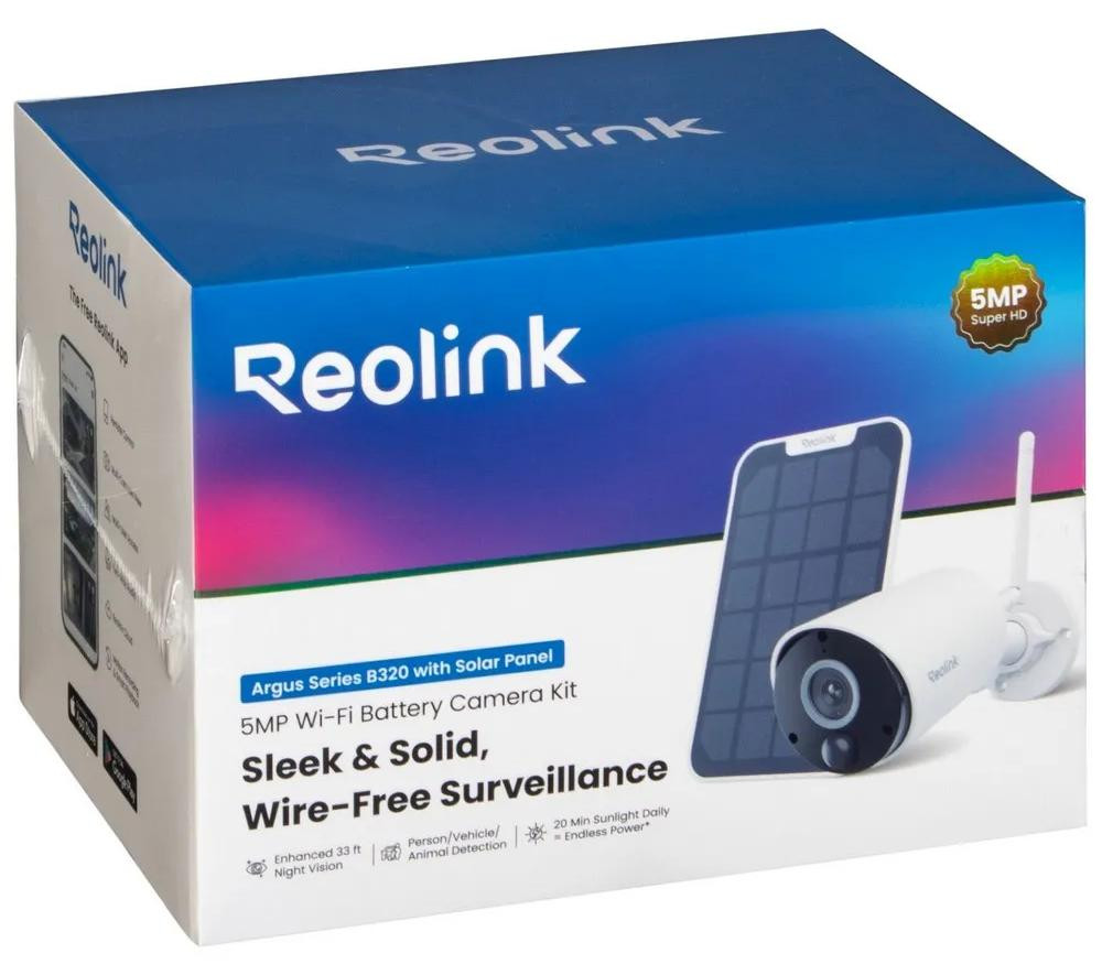 Reolink Argus Eco B320 beveiligingscamera met zonnepaneel en 5MP resolutie