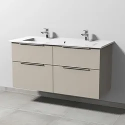 Sanipa 3way Waschtisch-Set mit Keramik-Waschtisch Venticello und Unterbau, Kaschmir-Matt, UP3291U UP3291U