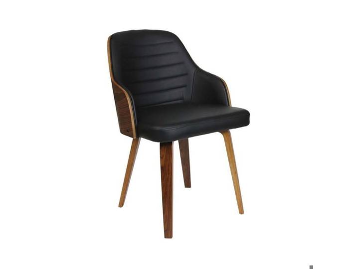 Chaise - HOME DECO FACTORY - Nash - Rétro - Chic - Noir