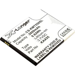 AKKU 10327 - Smartphone-Akku für Kazam-Geräte, Li-Ion, 2600 mAh