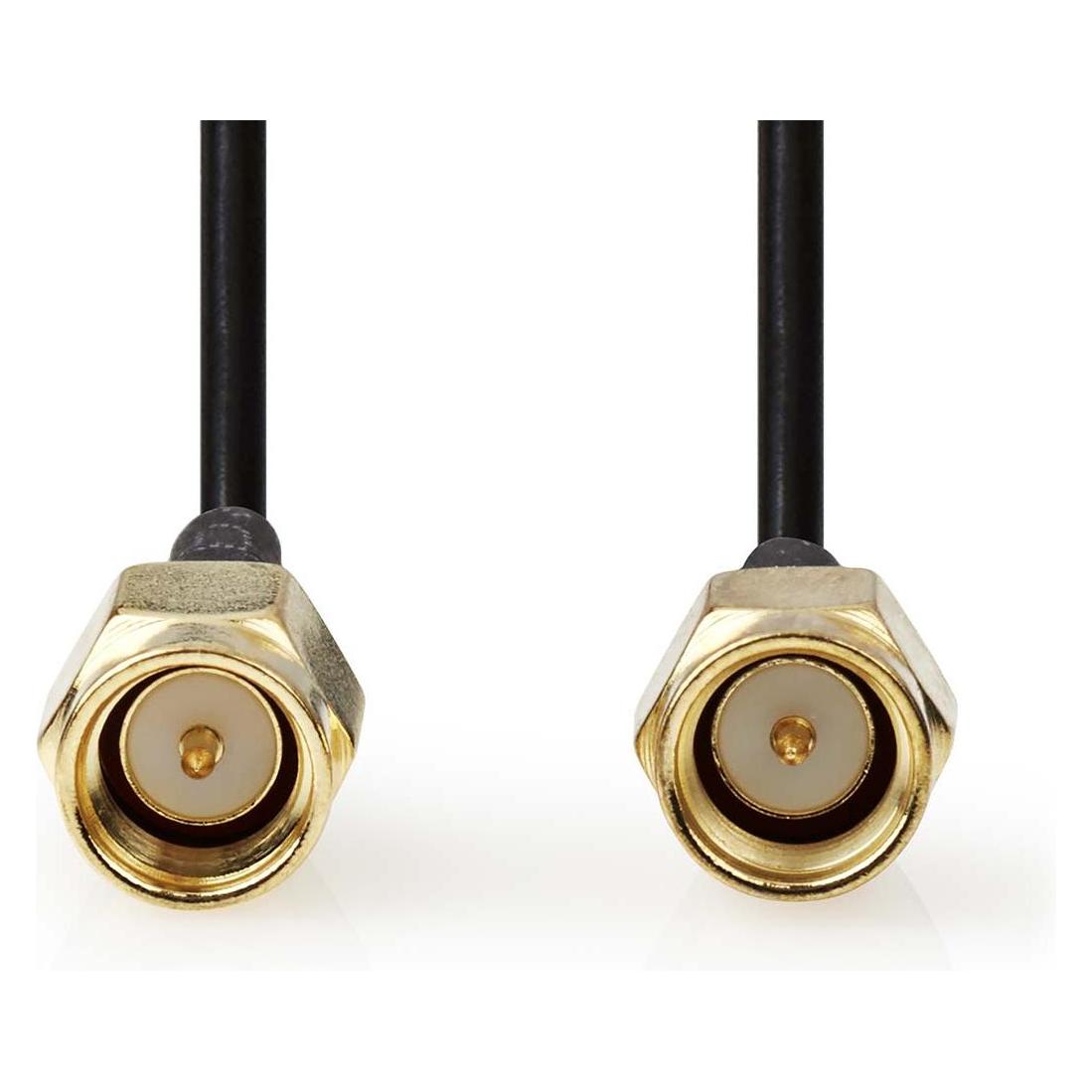 Nedis Antennenkabel | SMA-Stecker | SMA-Stecker | Vergoldet | 50 Ohm | Einzeln geschirmt | 2.00 m | (Antennenkabel) (CSGL02000BK20)