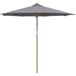 vidaXL Gartenparasol - Dunkelgrau, 270x260 cm, Bambus
