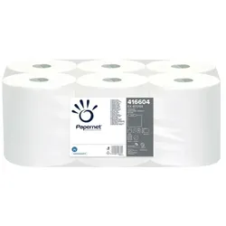 Papernet 416604 Matic naturweiß 20 cm x 190 m Handtuchrollen 6 Rollen/Paket, Außenabwicklung, 1-lagig
