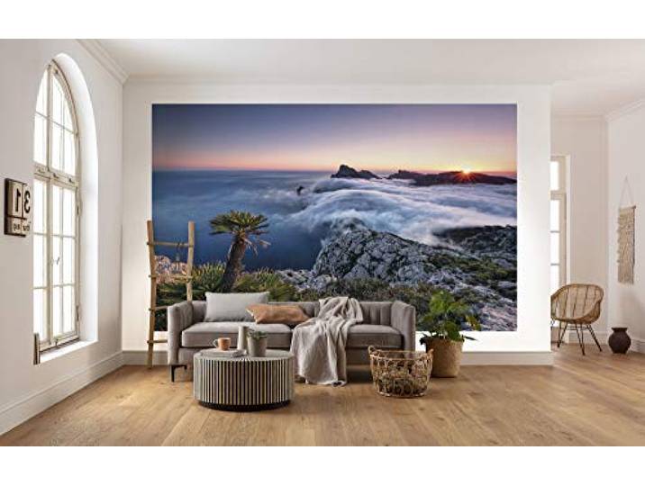 Komar Vlies Fototapete ISLAND PARADISE Tapete, XXL, Dekoration, Natur, Landschaft, Schlafzimmer, Wohnzimmer, Büro, Flur Größe 450 x 280 cm (Breite x Höhe) SHX9-049