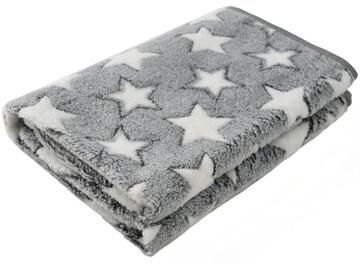 Uplift Essentials Ultra Plush Warm Winter Pet Blanket gray Star l