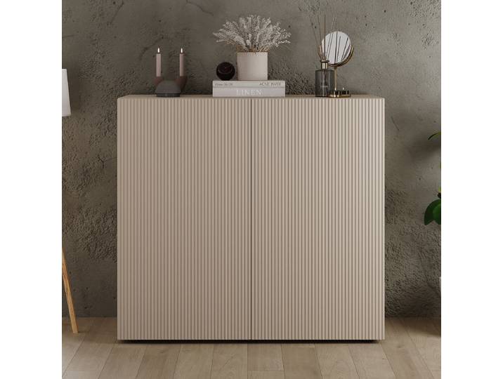 Kommode Rio 121 x 111 x 42cm Beige/Kaschmir