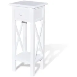 Décoshop26 - Kleiner Beistelltisch mit Schublade aus MDF und Kiefernholz DEC032341