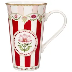 Flowery Jumbobecher Porzellan 440 ml floral große Tasse Tee Cappuccino Kaffee