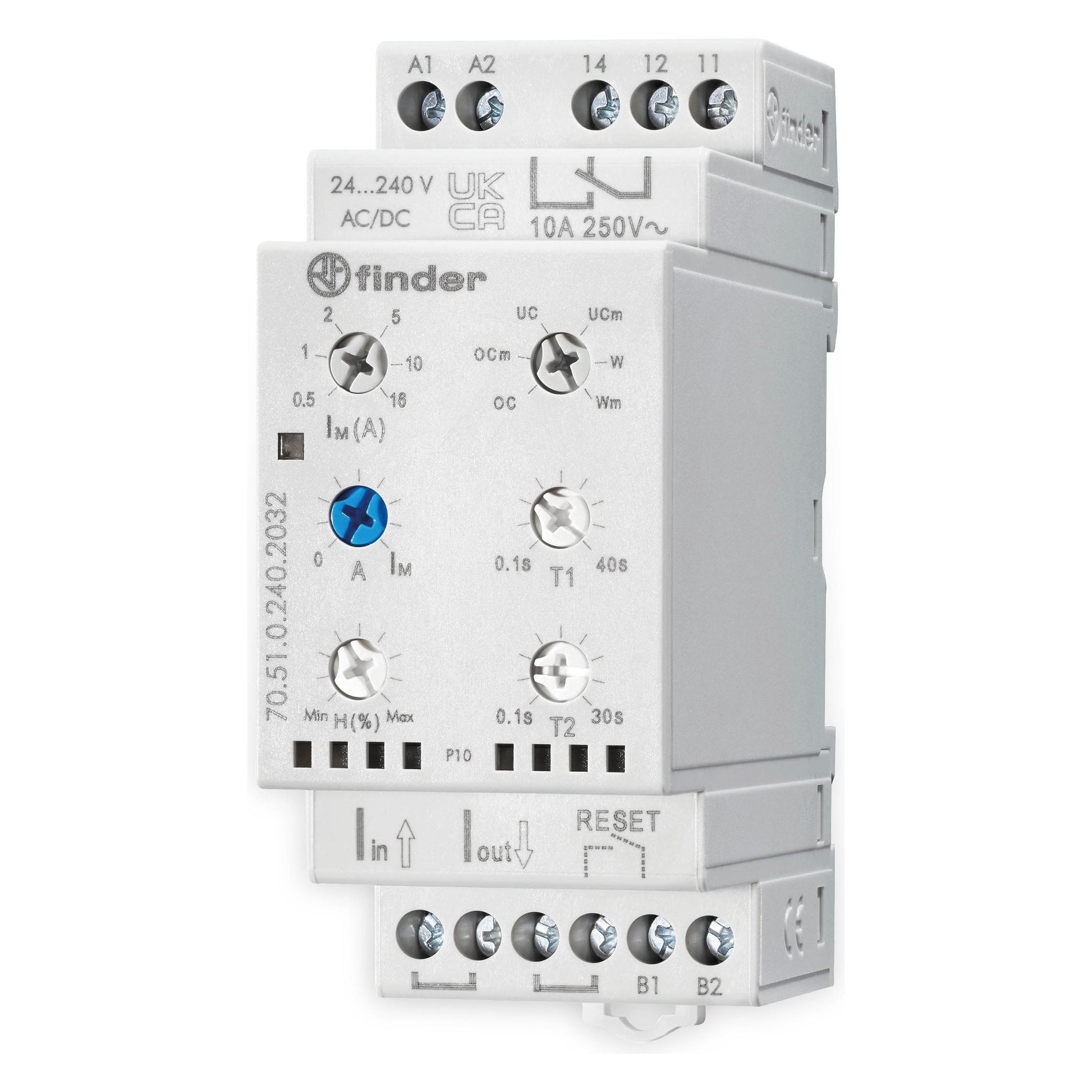 Finder Universal Multifunktions-Stromüberwachungsrelais, 1 Wechsler 10 A (70.51.0.240.2032)