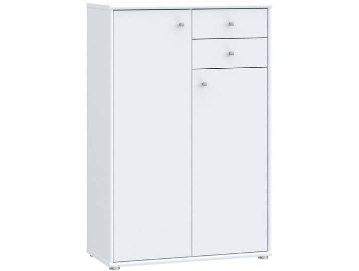 Kommode FORTE Tempra, Kommode, 2 Türen, 2 Schubkästen, viel Stauraum , weiss (weiß), B:73,7cm H:111,1cm T:34,8cm, Sideboards, Kommode, Breite 73,7 cm