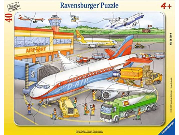Ravensburger kinderpuzzel - 06700 Small Airfield - framepuzzel voor kinderen vanaf 4 jaar, met 40 stukjes