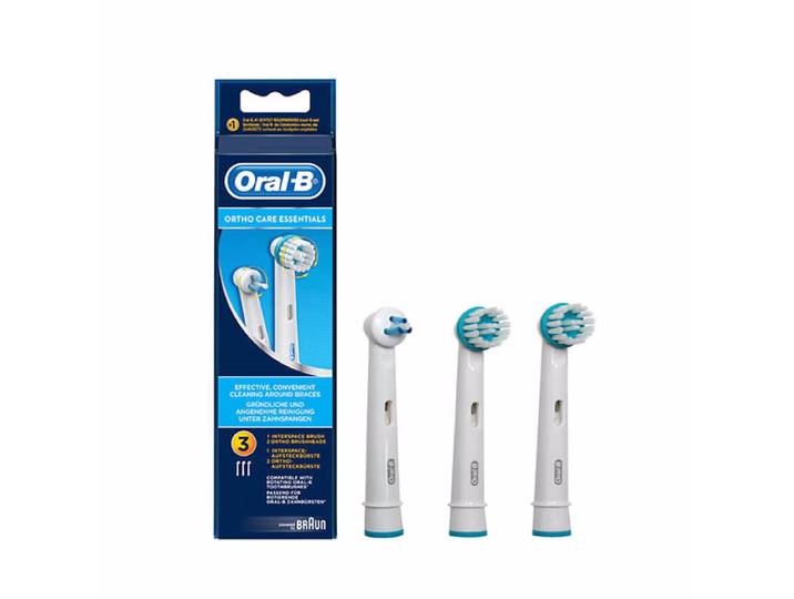 Oral-B Ortho Care 3er Ersatzbürstenköpfe – Ersatzbürste/Zahnpflege Zubehör – weiss
