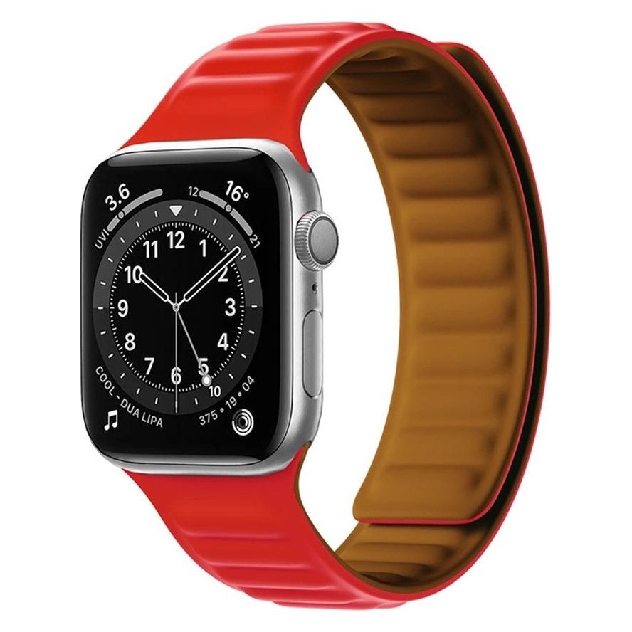 Hurtel Magnetic Strap Strap for Watch 7 7/8/9 45mm Magnetic Wristband Bracelet Bracelet Red (45 mm) (1404978613)