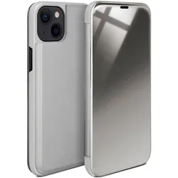 moex Clear View Cover für iPhone 14 – Spiegelnde klapp Hülle in Hochglanz Optik – Void Case