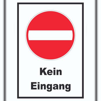 HB-Druck Kein Eingang Schild A6 (105x148mm)