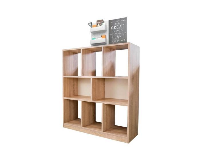Coemo Standregal SPLIT, Natur Standregal 98x30x106 cm 8 Fächer MDF Raumteiler kombinierbar