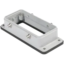 ILME Rechteck-MP 24, Metall-, Aufbaugehäuse flach, 4 Bolzen, grau